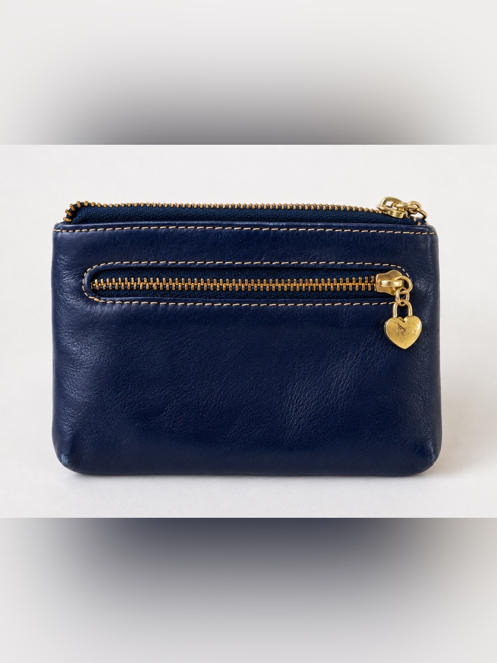 Brighton navy blue leather mini wallet/coin purse